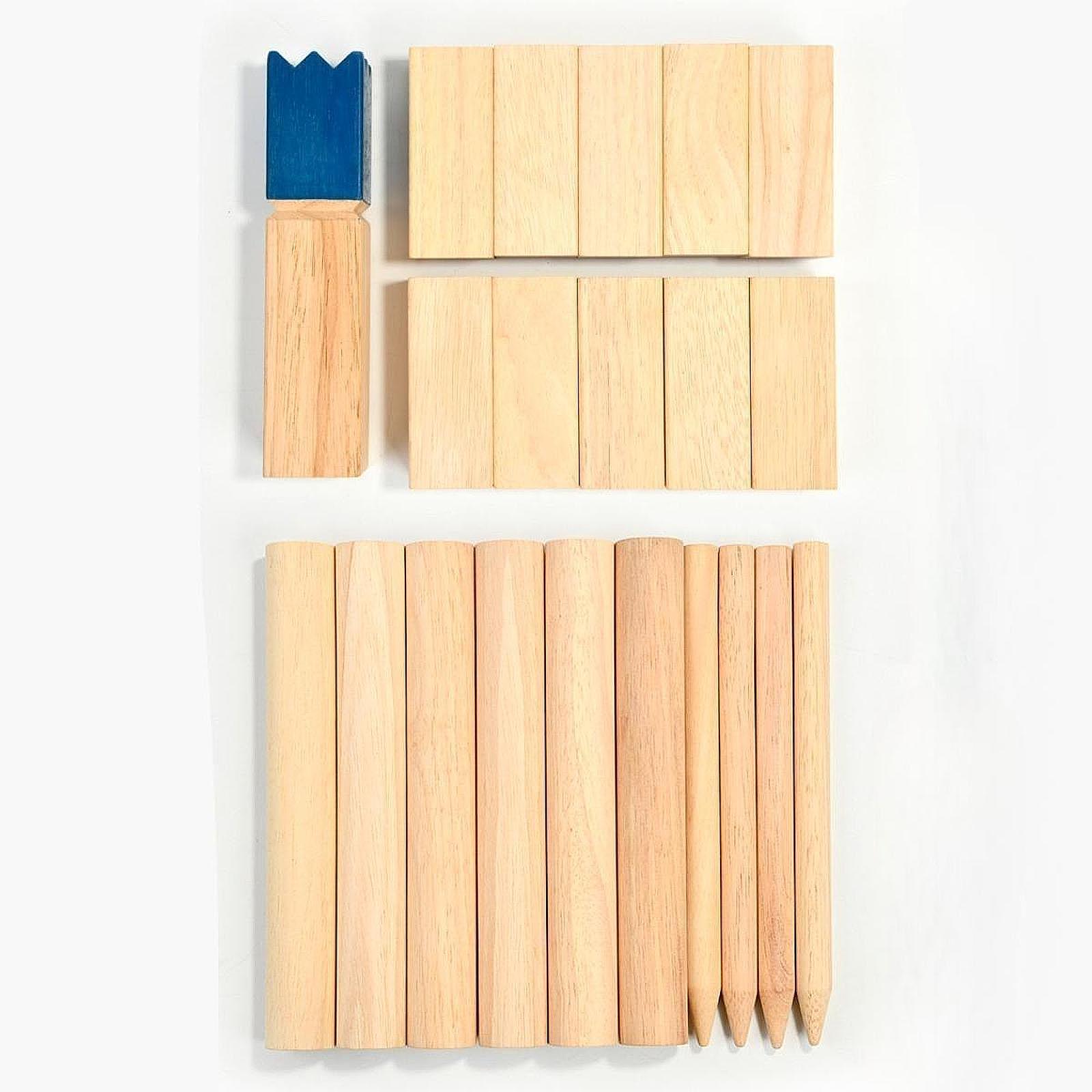 Kubb Game Yard - Permainan Kubb Kayu untuk Luar Ruangan,