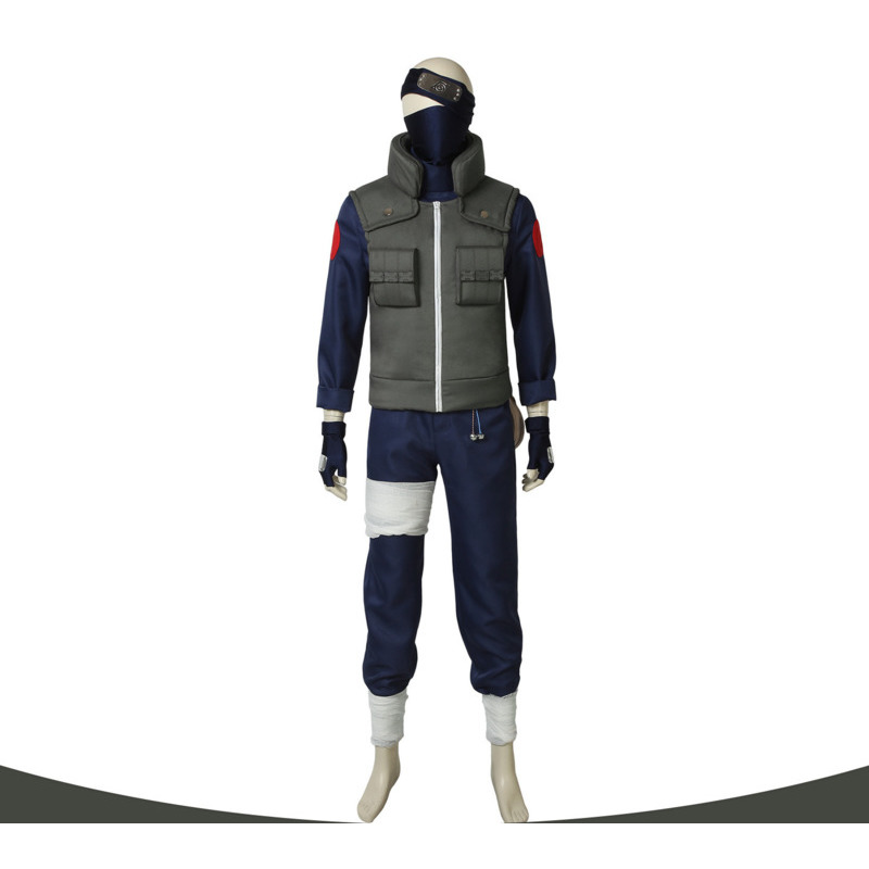 Party Games Kit - Kostum Cosplay Kakashi Set Lengkap Pakaian