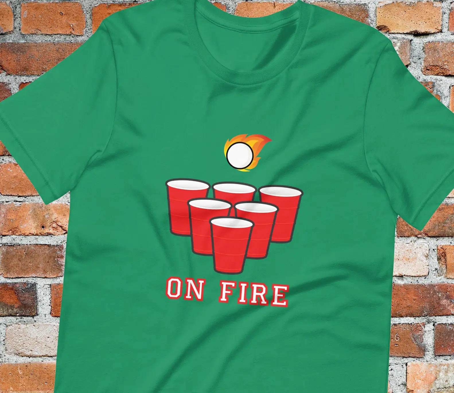 Kaos Beer Pong On Fire Flip Cu - Party Games College ulasan dan harga