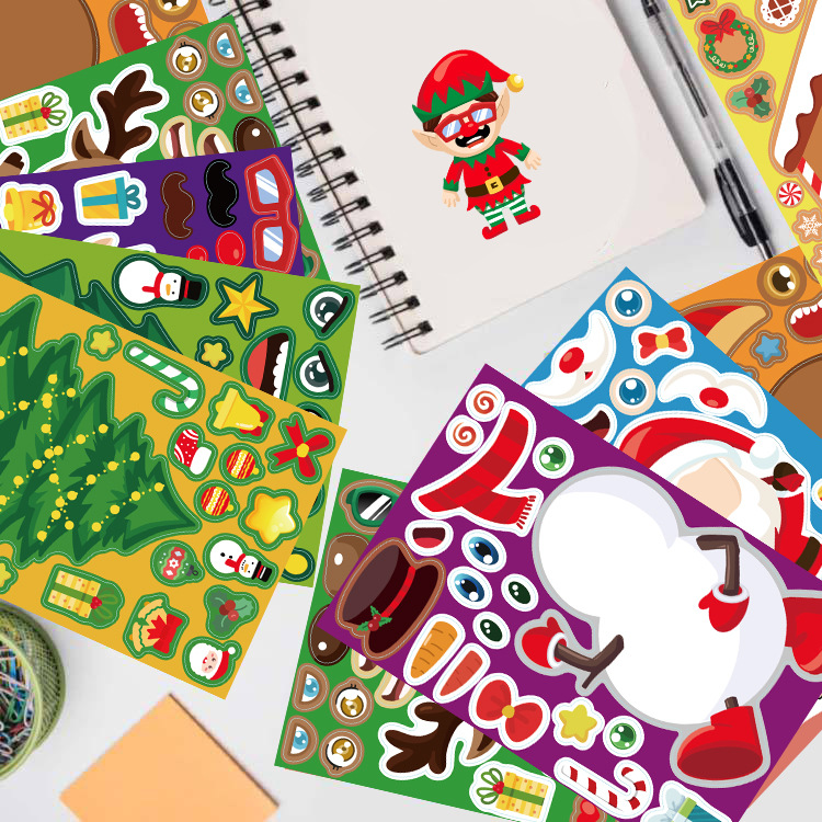 Stiker Puzzle Natal Kawaii Kar - Party Games Instagram ulasan dan harga