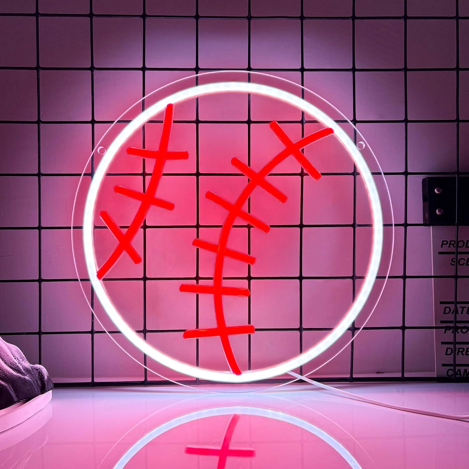 Lampu LED Neon Sign Baseball U - Party Games College ulasan dan harga