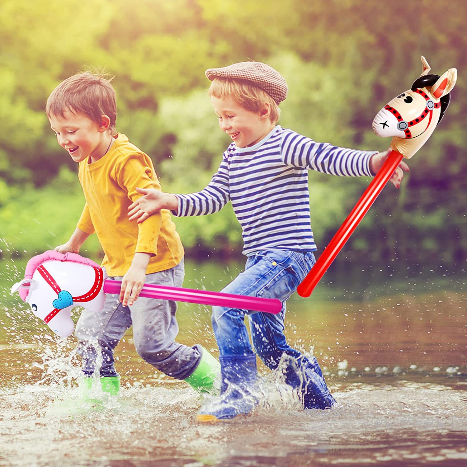 Tongkat kepala kuda tiup, balo - Party Games Bunny ulasan dan harga
