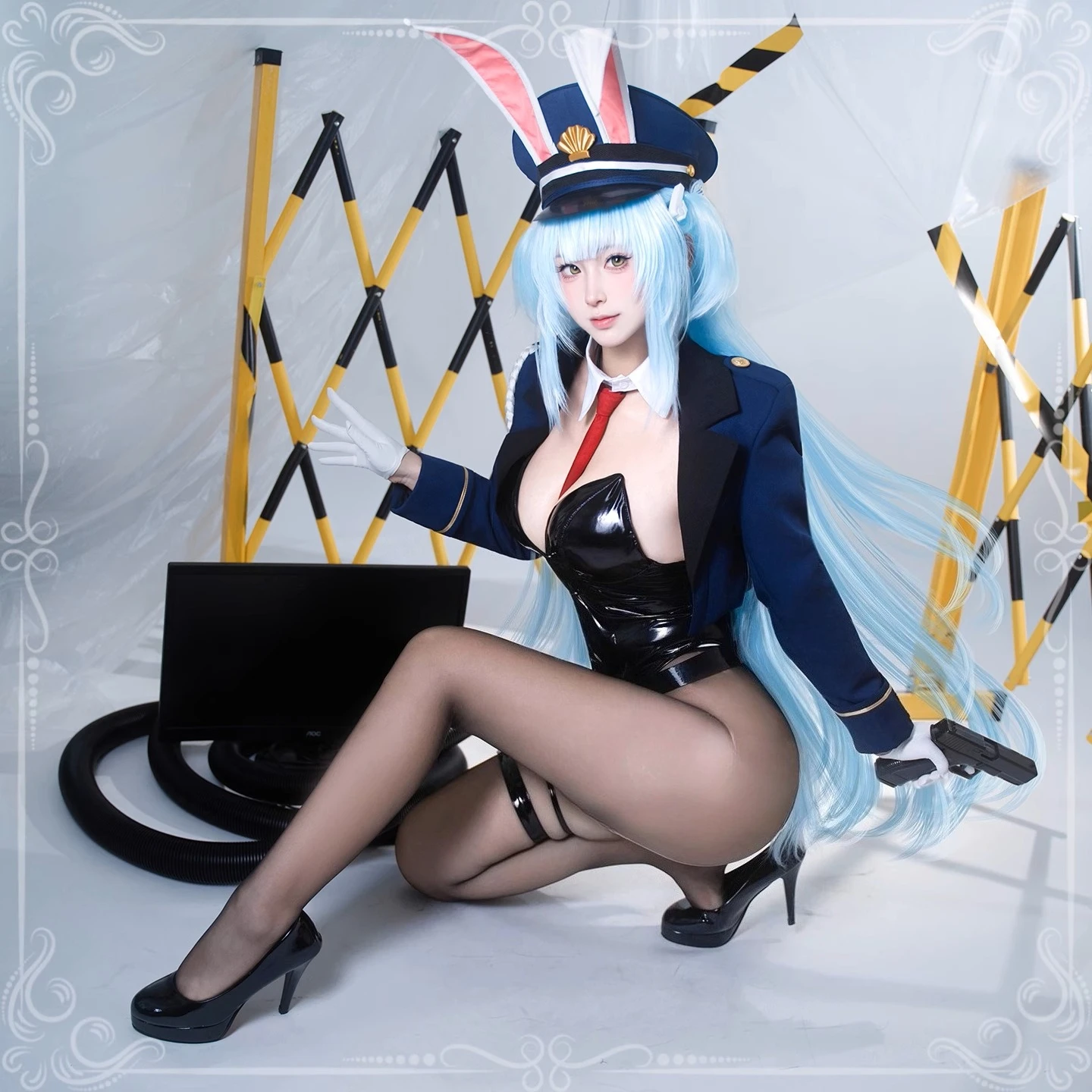 Kostum Cosplay Seragam Petugas - Party Games Bunny ulasan dan harga