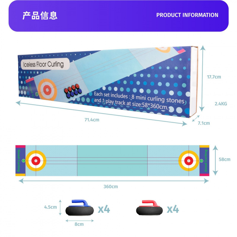 Set Permainan Curling Dalam Ru - Party Games Indoor ulasan dan harga
